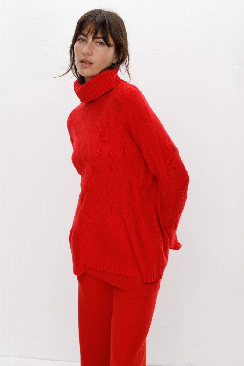 Sweater Poleron Liz Rojo
