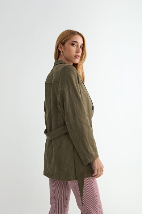 CHAQUETA GAMUZA NORMA Verde