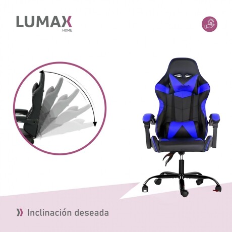 Silla Gamer Lumax Modelo ROM Negro/Azul