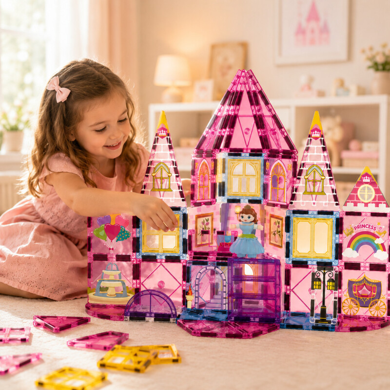 Castillo Princesa Bloques Magneticos Juguete Infantil Iman Castillo Princesa Bloques Magneticos Juguete Infantil Iman