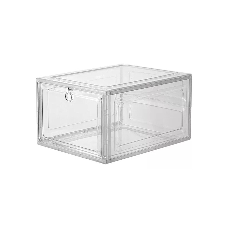Caja zapatera apilable para ordenar zapatos dura Transparente