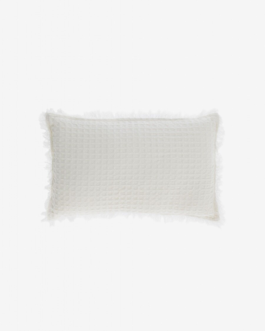 Almohadón Shallow 100% algodón blanco de 30 x 50 cm
