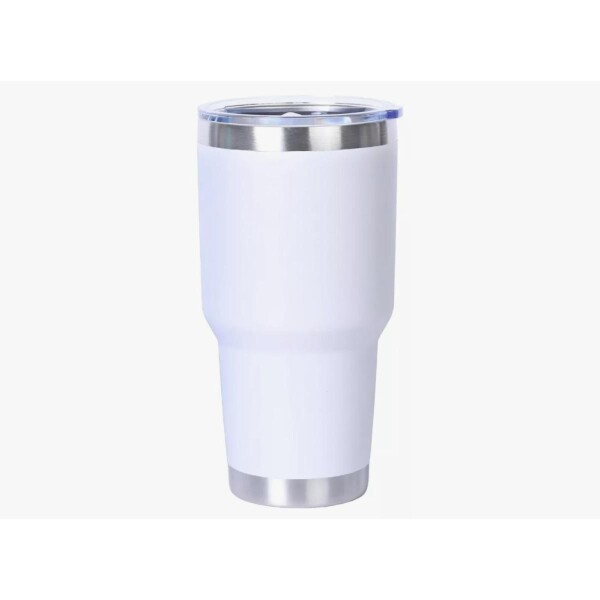 Vaso Térmico Grande 900ml Inox Doble Pared Tapa Hermética Variante Color Blanco