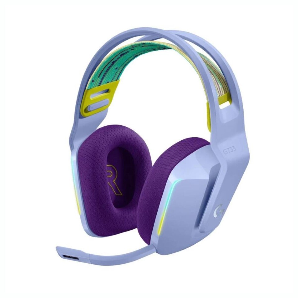 Auriculares Gamer Inalámbricos LOGITECH G733 BT 20Hrs - Lila Con Luz 