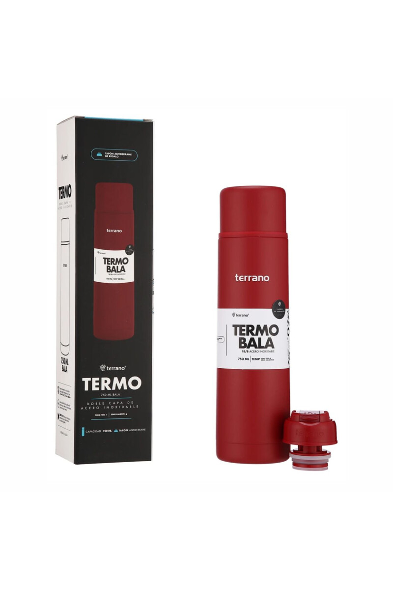 TERMO TERRANO BALA 750ML ROJO