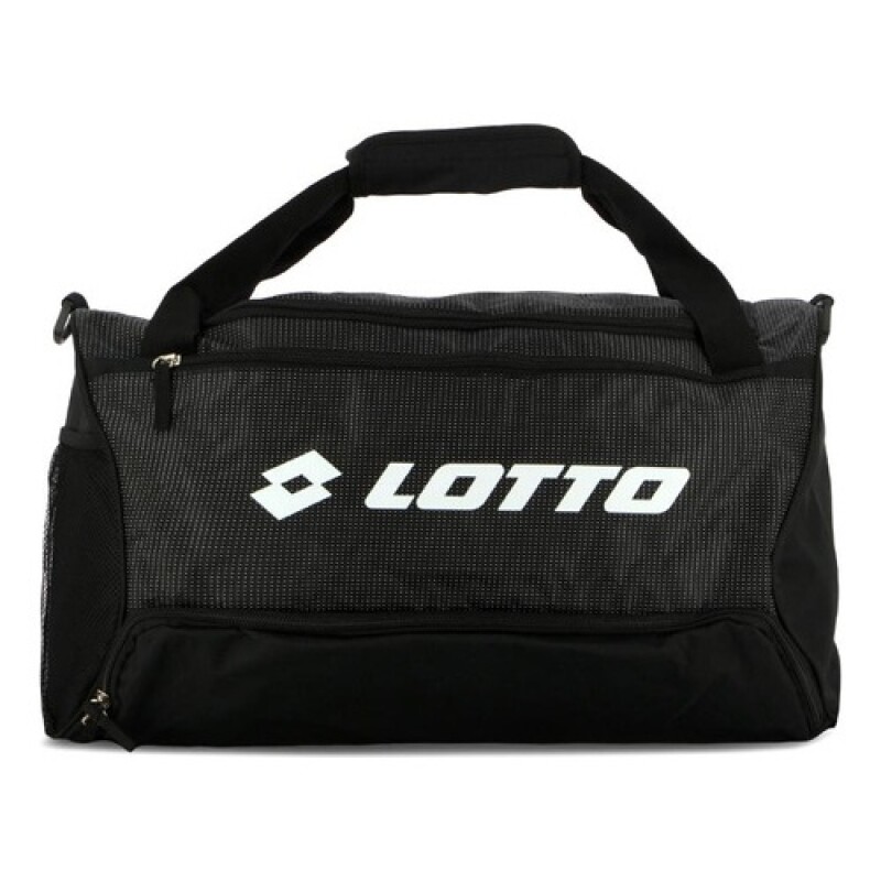Bolso Deportivo Lotto Mediano Negro-Blanco