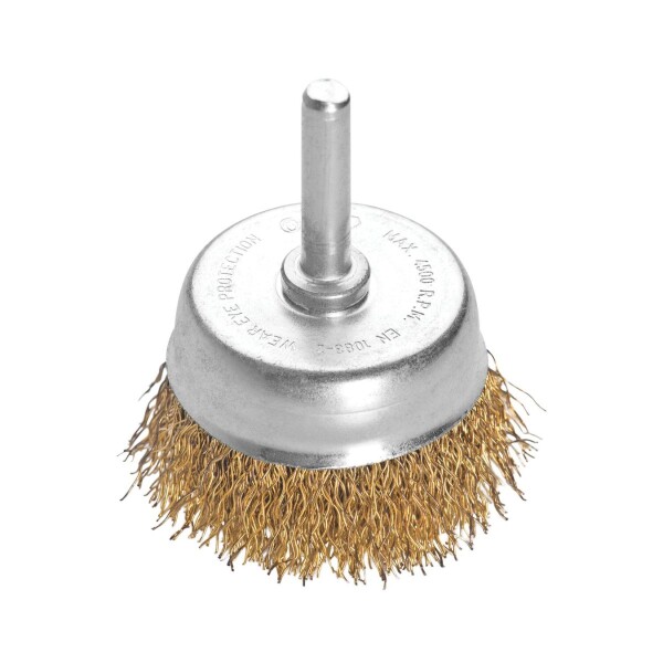 CEPILLO COPA ALAMBRE BRONCEADO 2" CON BASTAGO TRAMONTINA Cepillo Copa Alambre Bronceado 2" Con Bastago Tramontina