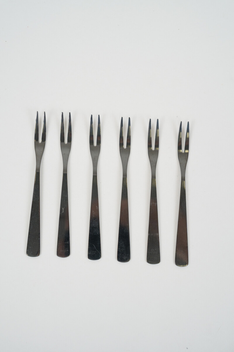 Tenedor Para Fruta Asher, Set 6 Un. Negro - Color Unico 