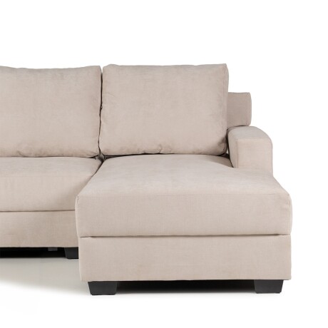 Rinconera Lucci - Tela Microfibra - Chaise derecho Berlin 02 (Beige)