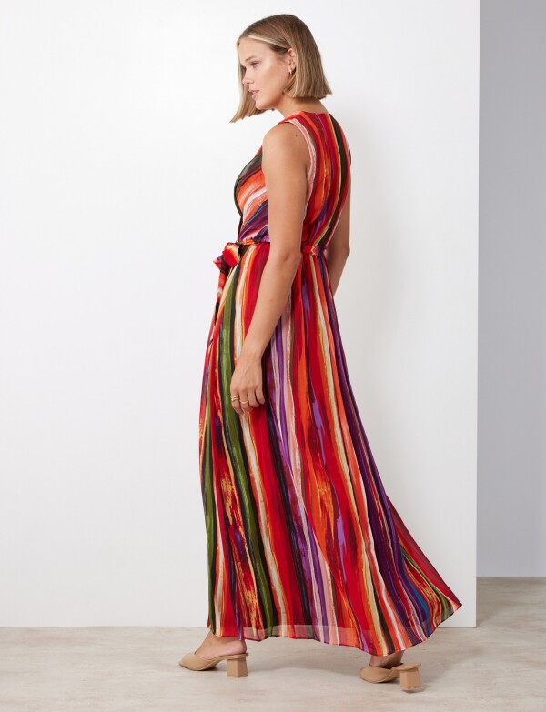 Vestido Maxi MULTI/ROJO