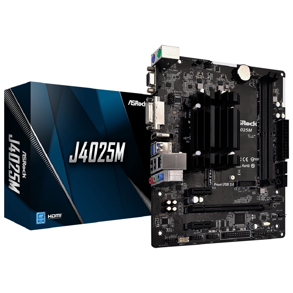 Placa Madre Kit Asrock J4025 M Con Procesador Dual Core - PLACA MADRE ASROCK J4025M DUAL CORE DDR4 