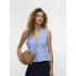 VMANN EMB SL TOP WVN Brunnera Blue