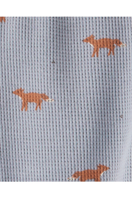 Set dos piezas de algodón orgánico, pantalón y buzo, diseño zorro Sin color