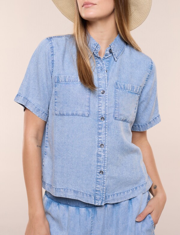 Camisa Lyocell Con Bolsillos JEAN