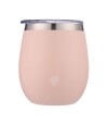Mate Acero Inox. Con Tapa Rosado