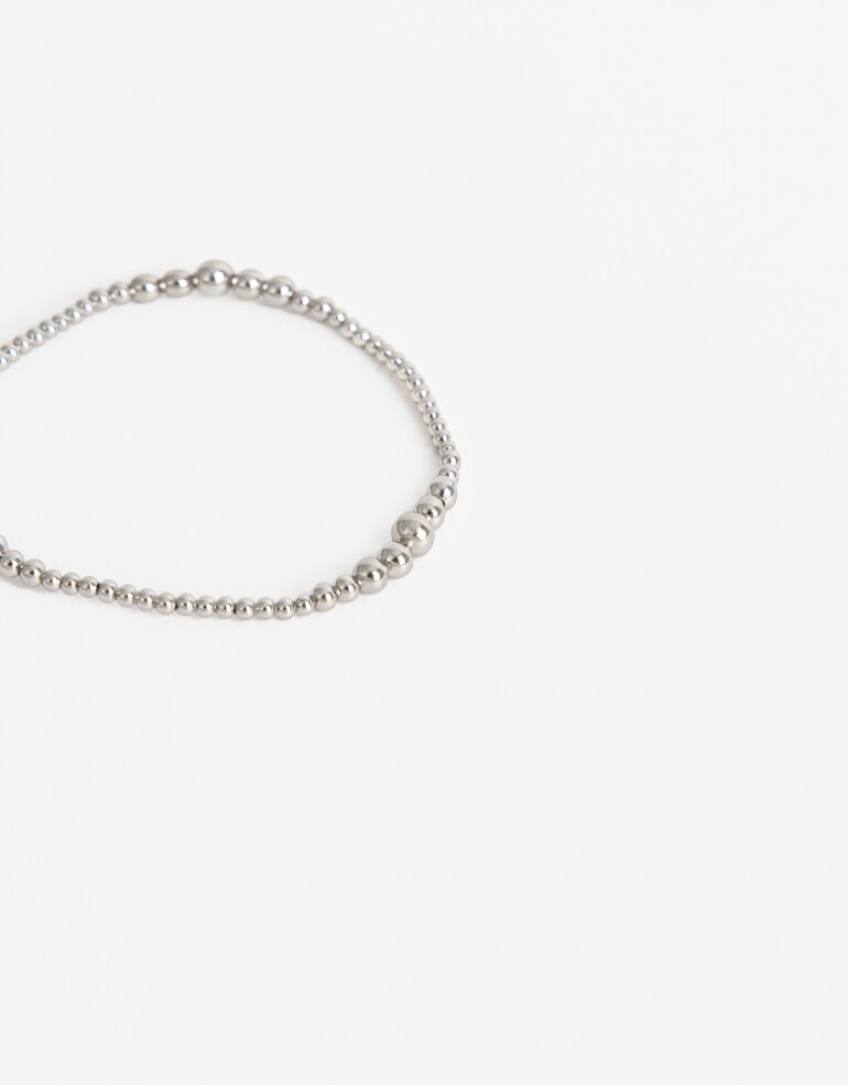 Pulseras Elásticas Metal Pulsera Elástica Metal - Plateado Rodio