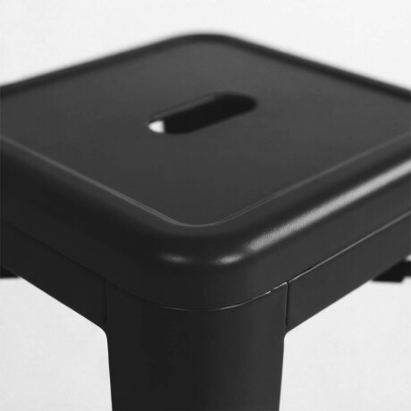Butaca Taburete Alta Metálica Tolix Puppets Cocina Negro