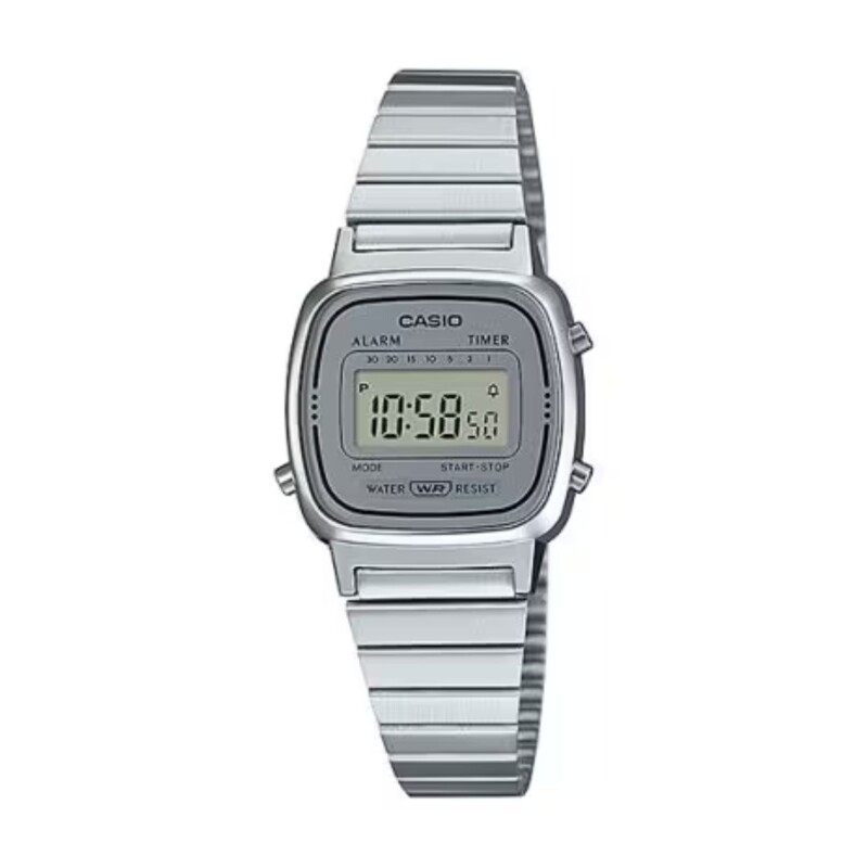 Reloj Casio Retro LA670WA-1DF para dama en acero Reloj Casio Retro La670wa-7df Para Mujer