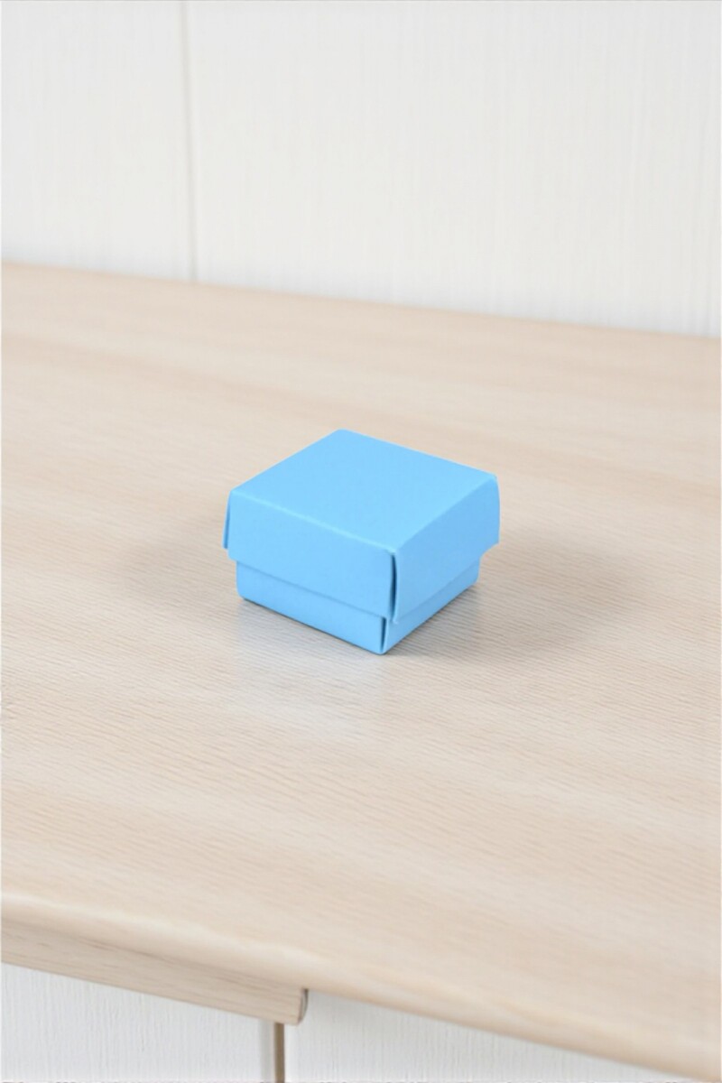 Caja Cuadrada 4x4x2,5 cm - CELESTE 