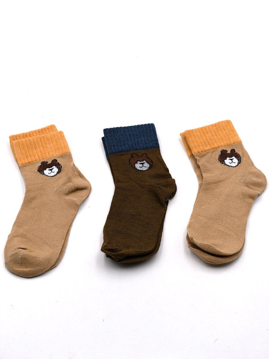 MEDIAS OSITO PACK X 3 - BEIGE OSCURO 