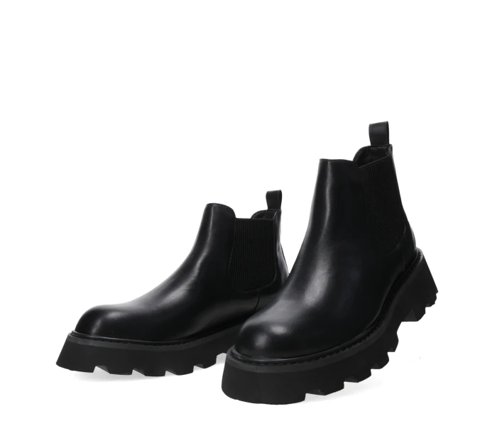 Bota ROME tipo chelsea con elasticos laterales Black