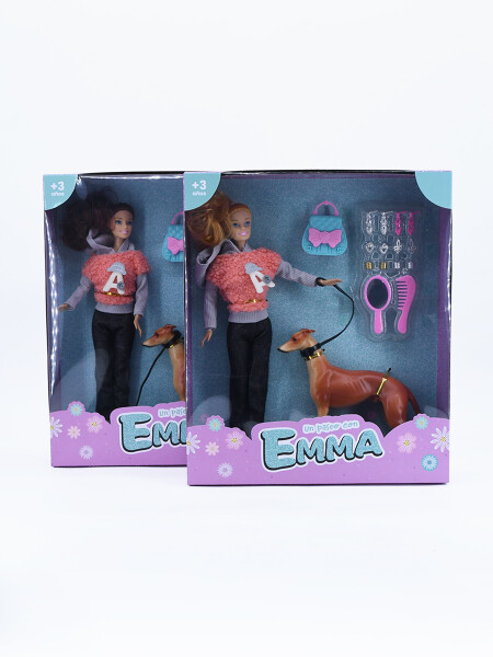 EMMA CON GALGO ROSADO (V)