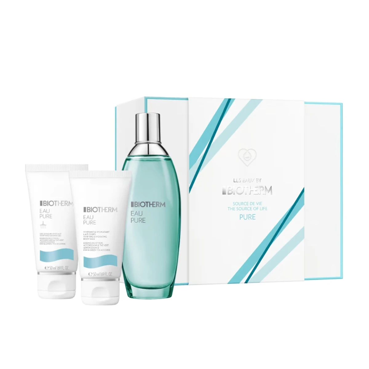 Set Perfume Biotherm Eau Pure con Gel Ducha y Body Lotion DAMA 