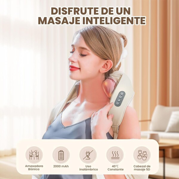 Masajeador Cervical Goldtech Electrico Espalda Cuello Hombro Variante Color Gris