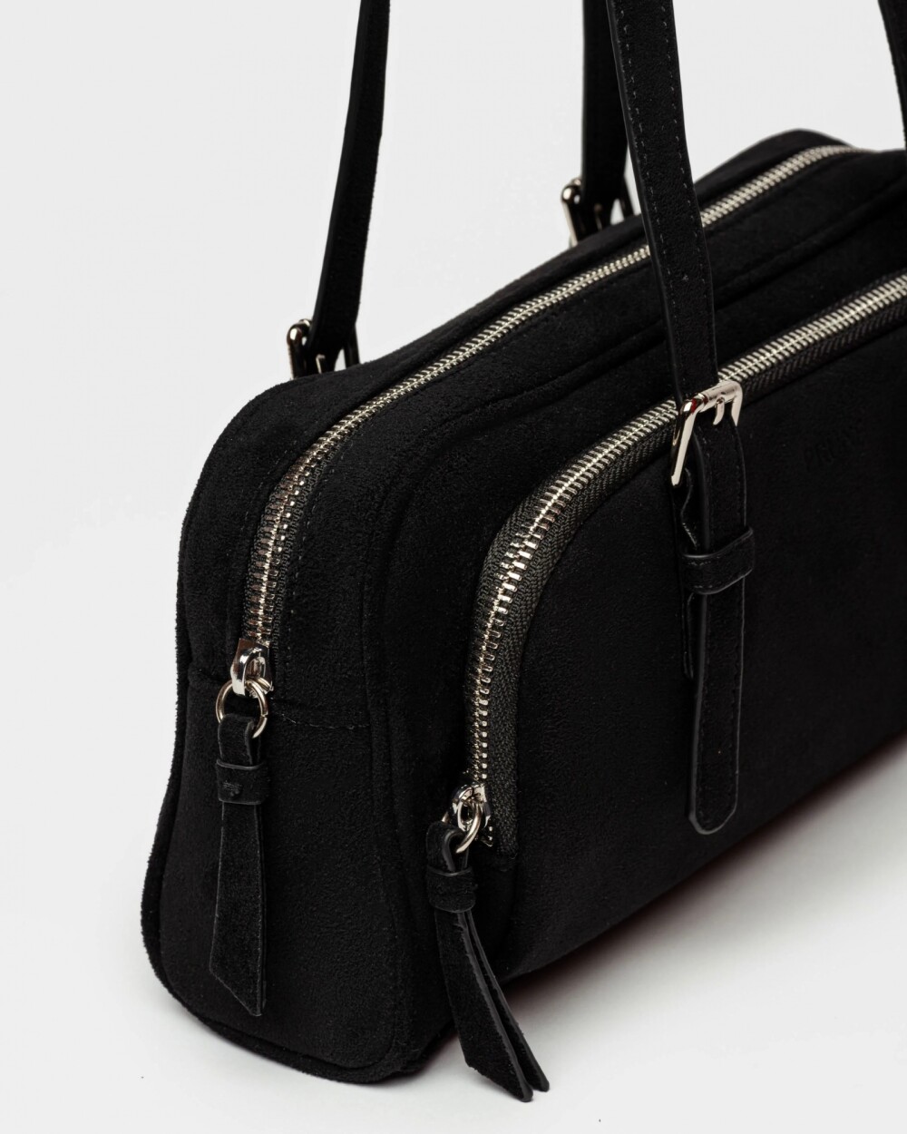 Cartera al hombro Lagoon en efecto gamuza Negro