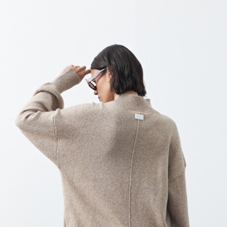 POLERA ISLAND Beige Melange