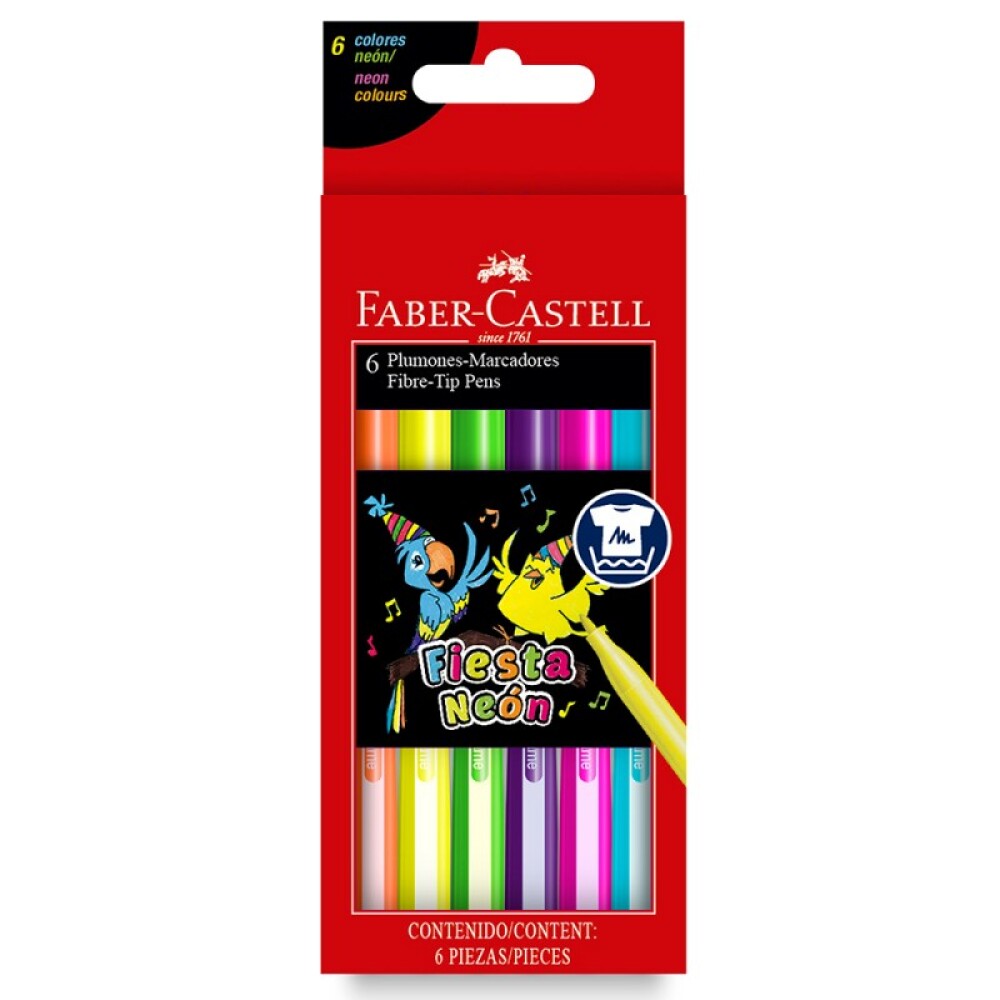 Marcadores Neón x6 Faber-Castell #Marcadores Neón X 6 Faber-Castell