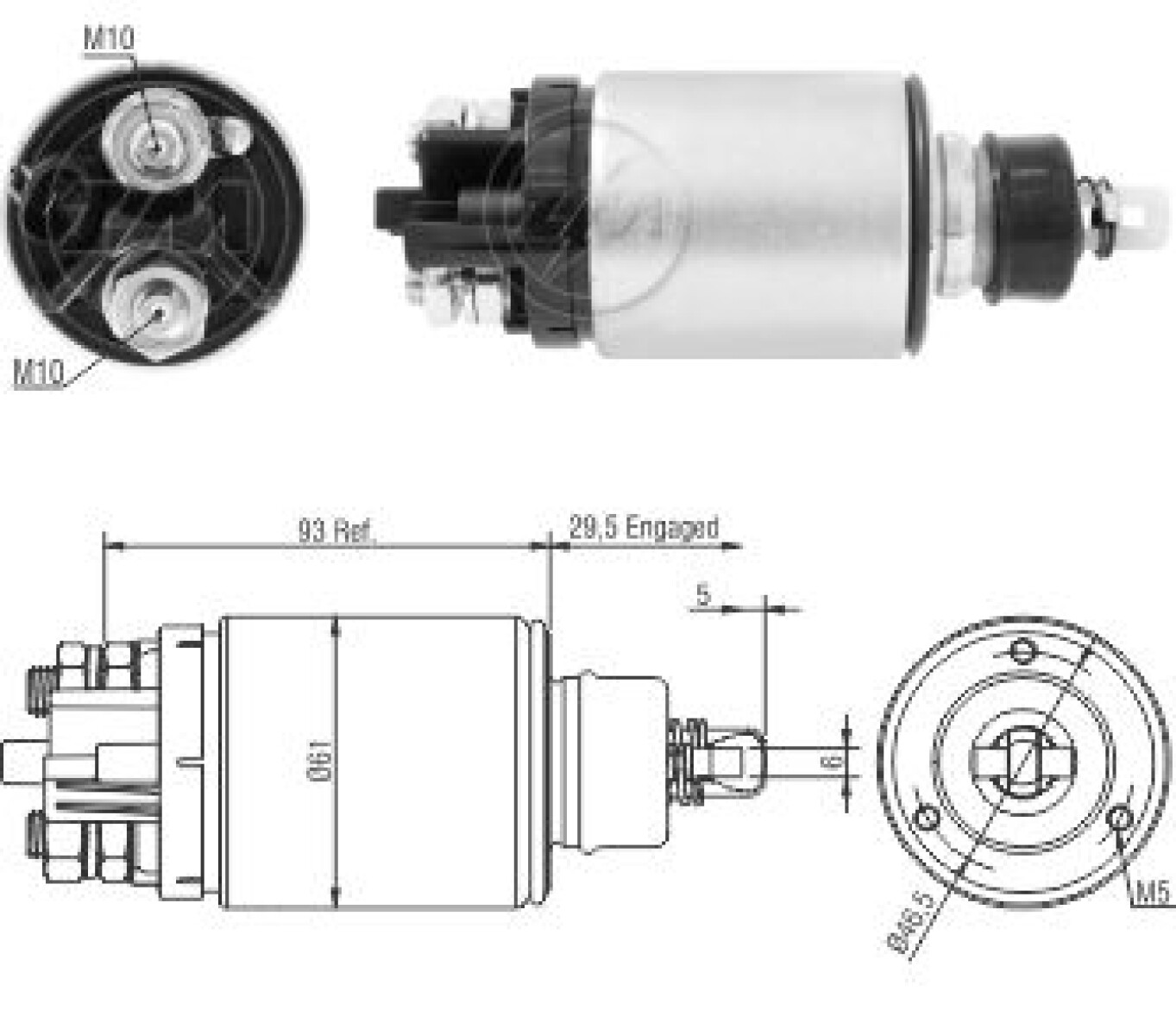 AUTOMATICO DE ARRANQUE - CASE - VALTRA - M. FERGUSON ISKRA 12V ZM 
