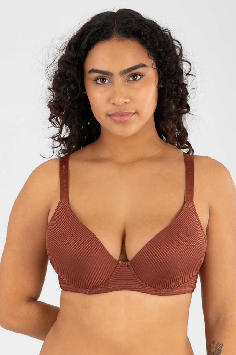 Soutien preformado copa c tulipan - Rojo birck 