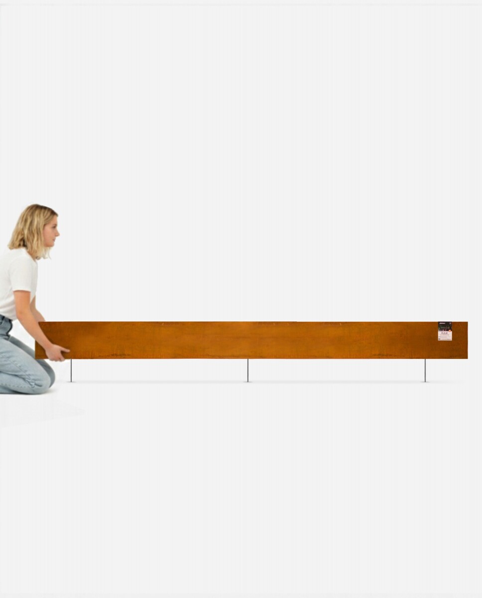 Fleje Separador - 20cm x 2.4m - Acero Corten 2mm 