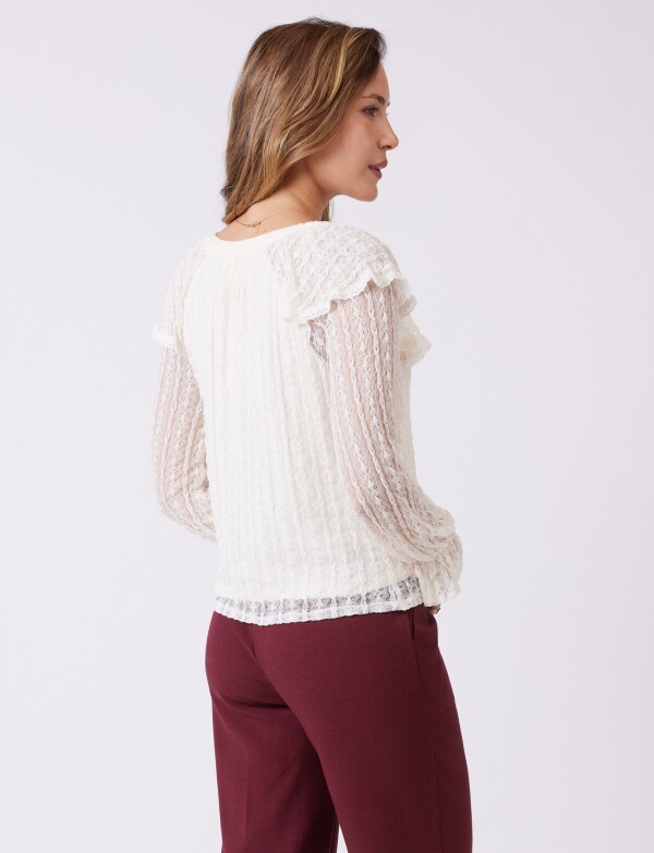 Blusa Encaje BEIGE CLARO
