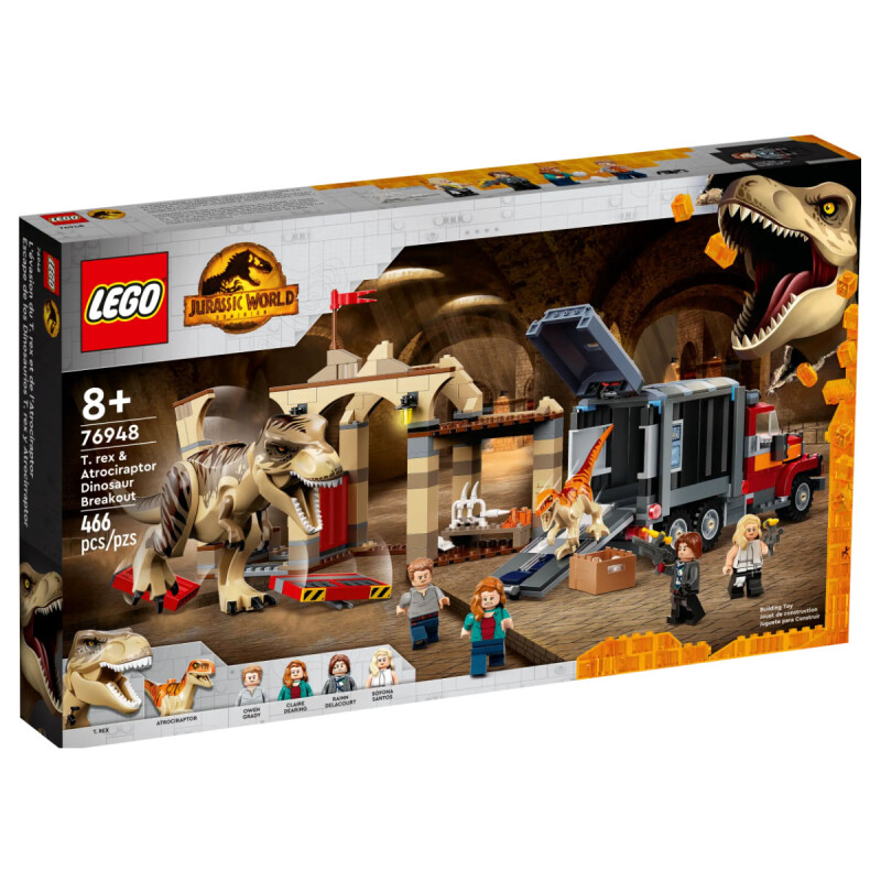 Fuga de los Dinosaurios T. rex y Atrocirraptor Jurassic Word Lego Fuga de los Dinosaurios T. rex y Atrocirraptor Jurassic Word Lego