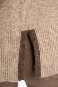 Polera Combinada Beige Melange