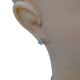 Caravanas en oro 18k blanco y brillantes. Caravanas en oro 18k blanco y brillantes.