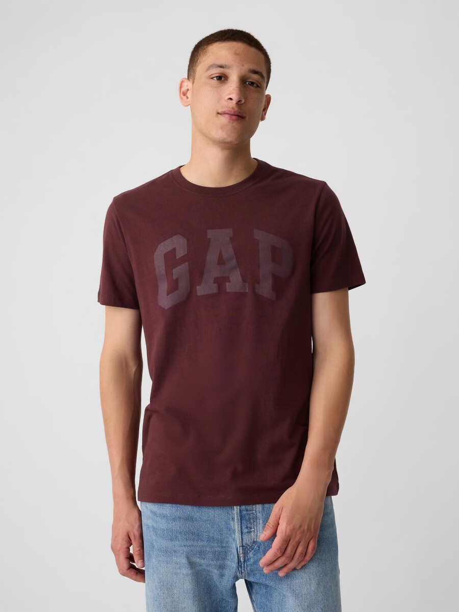 Remera Logo Gap Manga Corta Hombre - Noir Red 796 