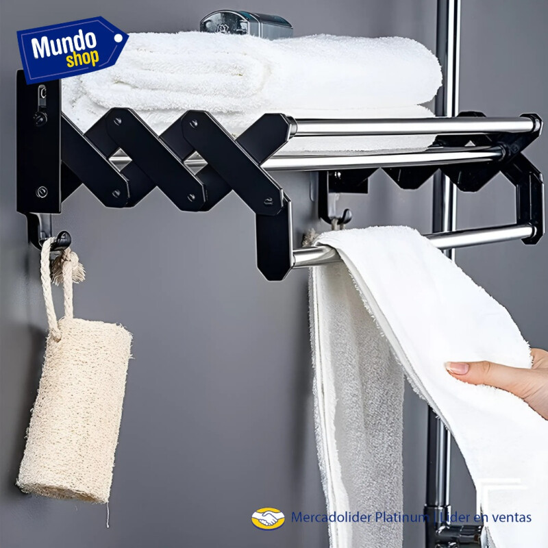 Tendedero Plegable De Pared Retractil P/ropa Gris