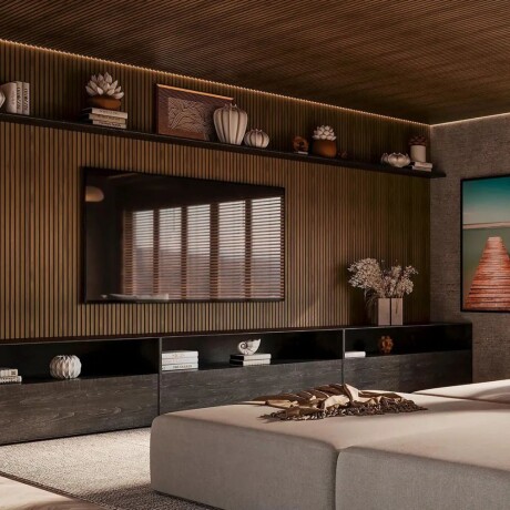 Revestimiento Autoadhesivo Ranurado Linea Urban Nogueira Natural Revestimiento Autoadhesivo Ranurado Linea Urban Nogueira Natural