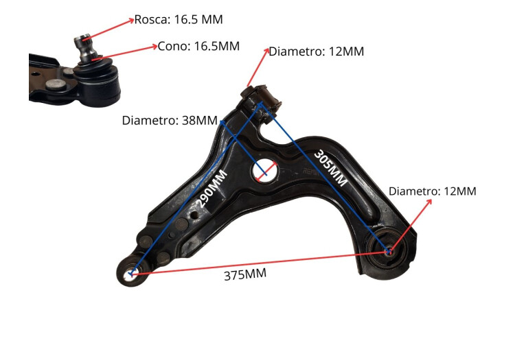Parilla De Suspension Delantera Ford Fiesta 95-25 Izq Parilla De Suspension Delantera Ford Fiesta 95-25 Izq