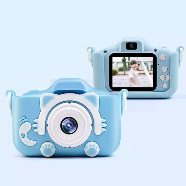 Cámara De Fotos Infantil Con Pantalla 2' Fácil De Usar Variante Color Azul