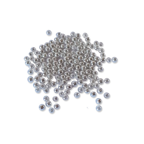 Perlas 2 mm Plateadas 30 g Perlas 2 mm Plateadas 30 g