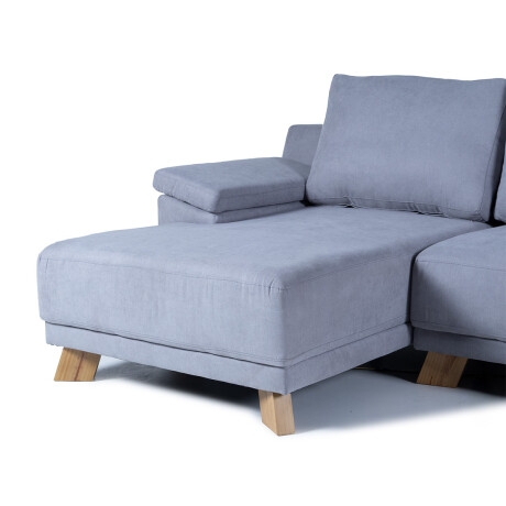 Rinconera Adalia - Tela Microfibra - Chaise izquierdo 12074 (Gris)