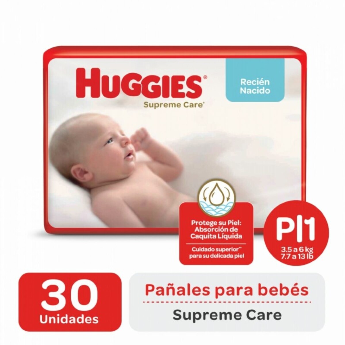 Pañales Huggies Supreme CareP-30 