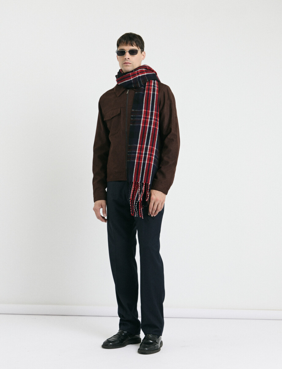 700893 BUFANDA HARRINGTON LABEL Azul Oscuro