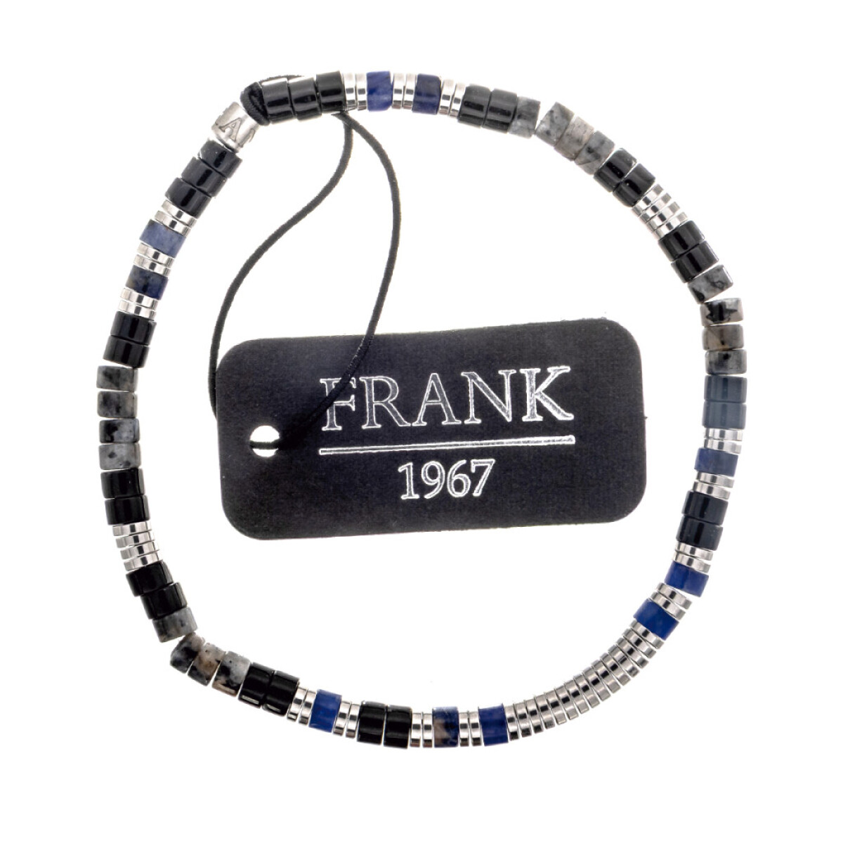 Pulsera con piedra y acero quirúrgico - Frank 