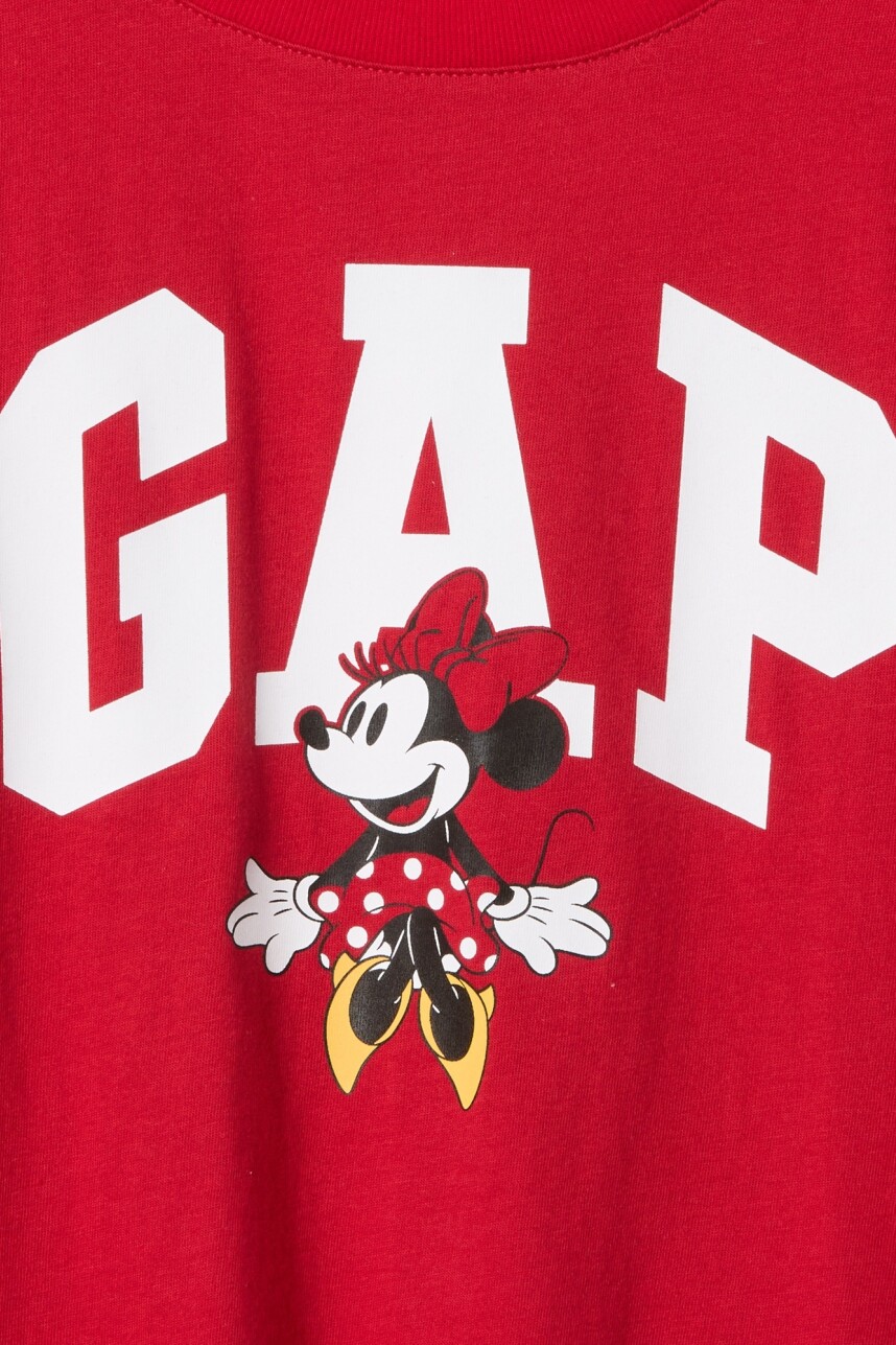 Remera Logo Gap Y Minnie Niña Sp Dis Fam Red