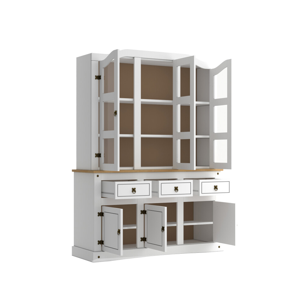 Cristalero 6 puertas - Linea mexicana Blanco